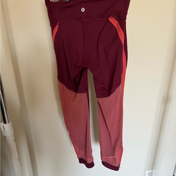 Lululemon Athletica Zip The Line Crop Red Capri 23” size 6 - Picture 7 of 11